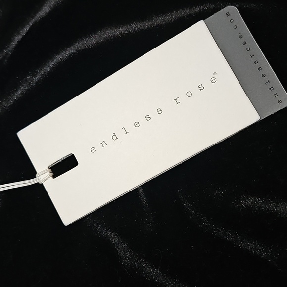 Endless Rose Velvet Black Rouched Skirt Size Large NWT - Picture 3 of 8